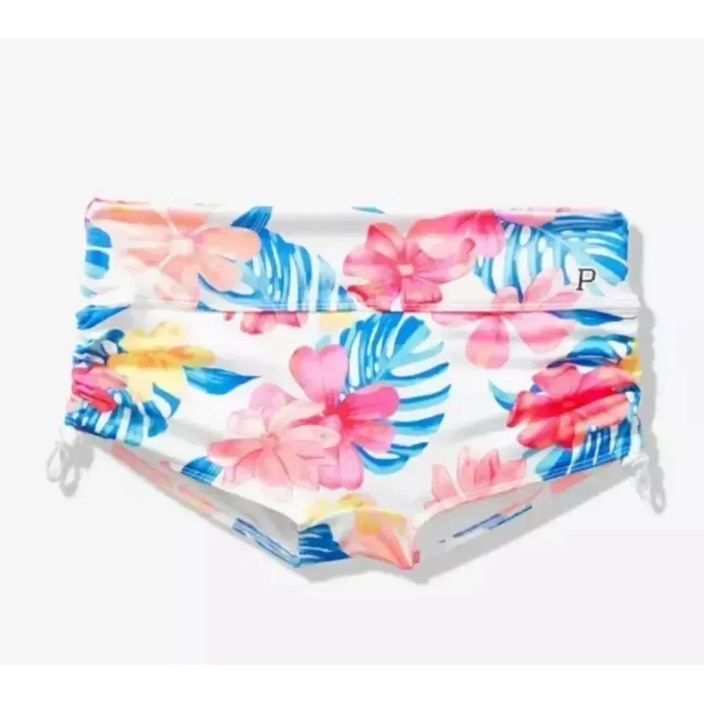 Victoria’s Secret Pink Swim Gym to Swim Ruched Sides Shortie Bikini Bottom